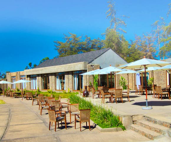 Outside dining area at Gondar Hills Resort