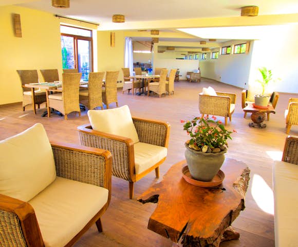 Inside dining area at Gondar Hills Resort