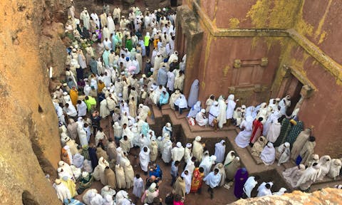Rock churches of Lalibela in Ethiopia