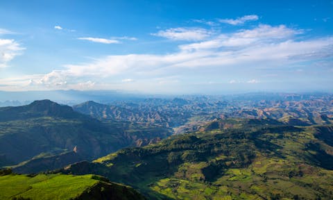 Landscape in the Simien Mountains